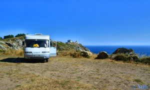 Parking at Cabo Finisterre - AC-445, 15155 Fisterra, A Coruña, Spanien – July 2015