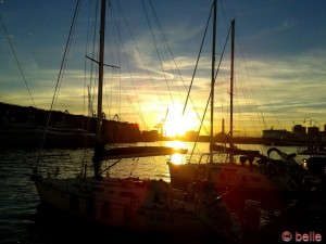 Sonnenuntergang in Genua
