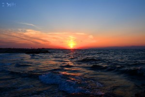 Sonnenuntergang am Strand von Torre di Pietra