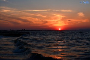 Sonnenuntergang am Strand von Torre di Pietra