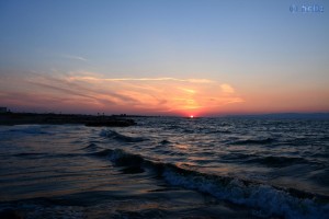 Sonnenuntergang am Strand von Torre di Pietra