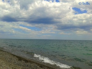 Aukommende Bewölkung am Strand von Trebisacce