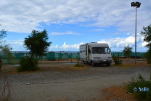 Parking directly on the Beach of Venetico-Marina