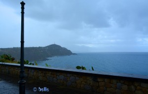 Capo Milazzo bei heftigem Regen...