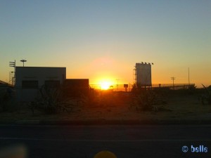 Sonnenuntergang am Flughafen von Palermo
