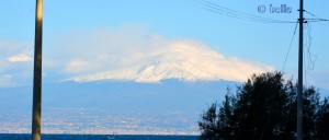 Schnee auf dem Ätna