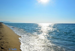 Walking back to the Camper at Beach of Nicotera Marina