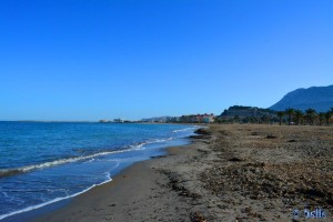 Strand von Dénia – mit Hafen und Castle von Dénia