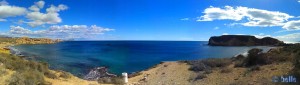 View to Playa La Higuerica (left) and Playa La Carolina (right) - Águlas - Murcia – Spain