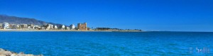 View from the Puerto Deportivo de Adra to Playa El Censo