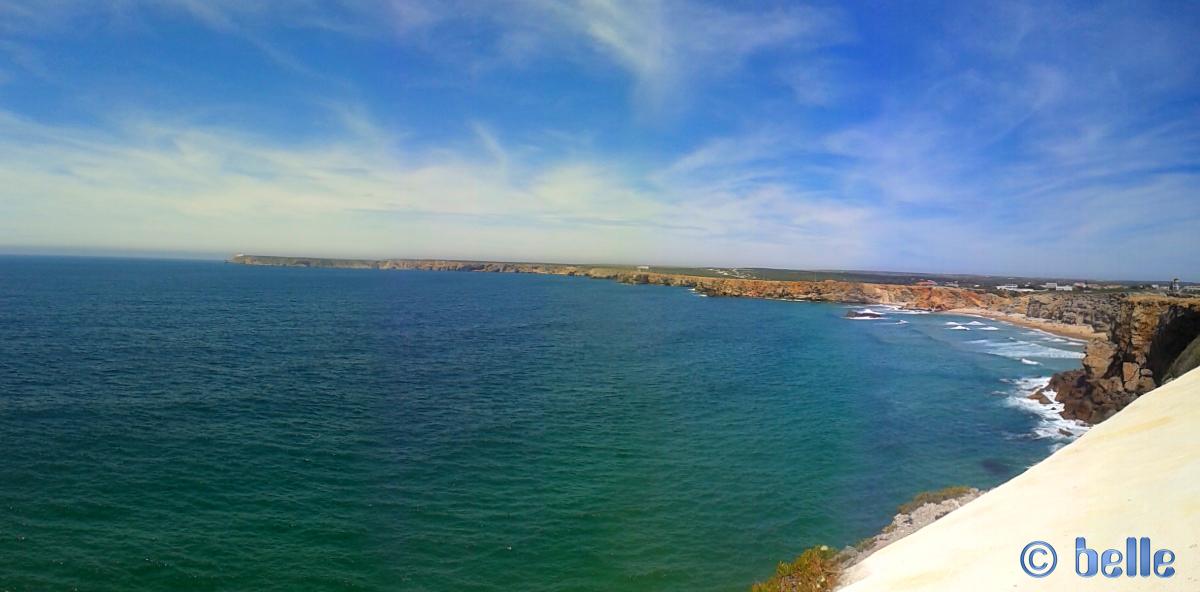 View to Cape Saint Vincent, Farol do Cabo de São Vicente, EN 268, 8650-370 Sagres, Vila do Bispo, Portugal from the Fortaleza Ponta de Sagres