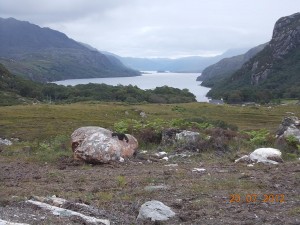 Parking on  Loch Maree – July 2012