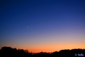 Moon and Venus at Praia de Afife