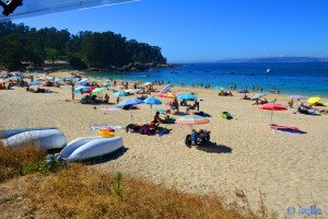 Gut besucht heute am Samstag, 27. Juni 2015 bei Traum-Temperaturen von 29°C – Playa de Mourisca