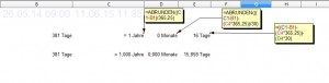 Zeitberechnung mit Excel funktioniert bestens, wie man an den nachfolgenden Kommastellen sieht!