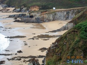 Parking at Praia de Rias - Bicerran, 15111 Malpica de Bergantiños, La Coruña, Spanien – July 2015