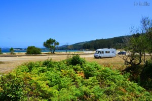 Parking at Playa de Os Muiños - Rego de Moraime - Muxía - A Coruña – Spain – July 2015