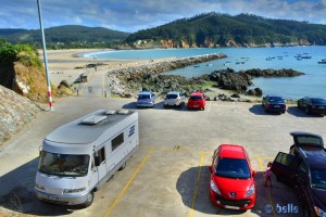 Parking at Porto de Espasante - Estrada do Porto, 15339 Ortigueira, A Coruña, Spanien – July 2015