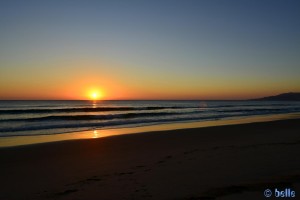 Sunset at Playa de los Lances Norte - N-340, 11380 Tarifa, Cádiz, Spanien