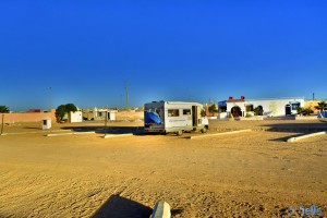 Parking in the Camp Sahara Line - Boujdour - Laâyoune-Sakia El Hamra – Marokko – January 2016
