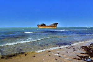 Schiffswrack kurz nach Boujdour – Marokko