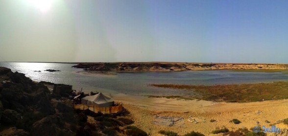 Die kleine Lagune von der anderen Seite – Dakhla – Marokko (Panorama-Bild mit dem SmartPhone)
