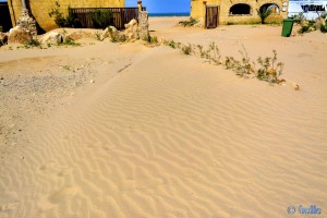 Sand im Camping Villa Bens - Tarfaya – Marokko