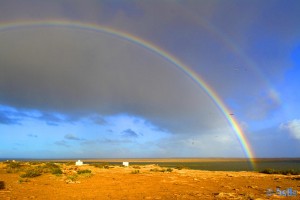 Regenbogen - Lac de Naïla (Khnifiss Lagune) – Marokko