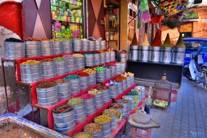 Gewürze-Shop in den Souks von Marrakech – Marokko