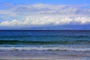 Segelboot vor der Küste Spaniens - Plage Dalia – Marokko - 55mm