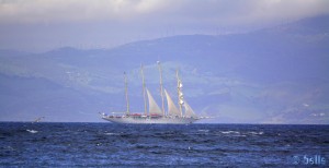 Segelboot vor der Küste Spaniens - Plage Dalia – Marokko - 300mm