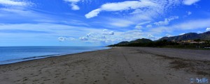 Beach of L'Hospitalet de l'Infant, Tarragona, Spanien