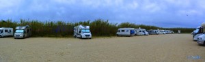 Parking in Pampelonne - Route de Bonne Terrasse, 83350 Ramatuelle, Frankreich – April 2016