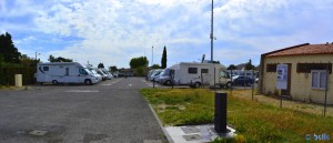 Area Sosta Camper in 13330 Pélissanne - Bouches-du-Rhône - Provence-Alpes-Côte d'Azur – France – May 2016