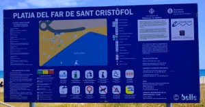 Hunde verboten am Platja del Far de Sant Cristòfol - Vilanova i la Geltrú – Spain