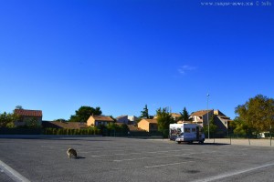 Parking in Area Sosta Camper Pélissanne - Bouches-du-Rhône - Provence-Alpes-Côte d'Azur – France – October 2017