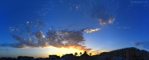 Panorama-Bild - Sunset at Playa las Salinas – Spain – 04. September 2016