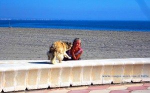 Hier Nicol - hier Küsschen geben - Playa las Salinas Spain