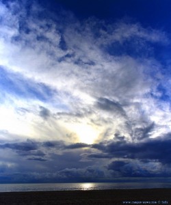 Hochformat-Panorama-Bild Playa las Salinas – Spain