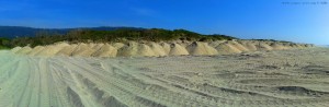 Sandhaufen am Río Cabanas - Praia de Afife – Portugal