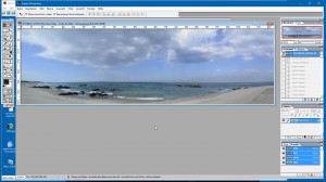 Panorama-Bild vor der Korrektur mit PhotoShop