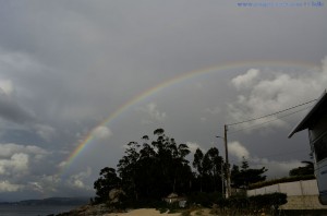 Rainbow at Playa de Mourisca – Spain