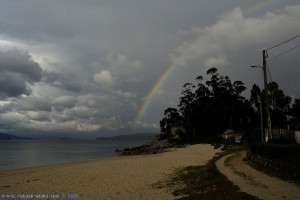 Rainbow at Playa de Mourisca – Spain