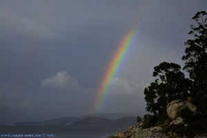 Rainbow at Playa de Mourisca – Spain