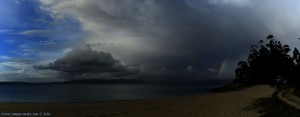 Rainbow at Playa de Mourisca – Spain