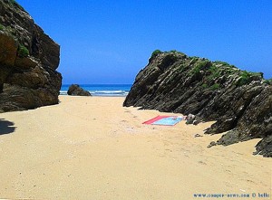 Mein windgeschützter Strandplatz am Praia O Riás - Spain