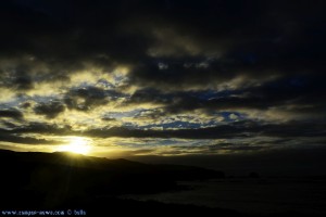 Sunset at Praia de Santa Comba - Spain