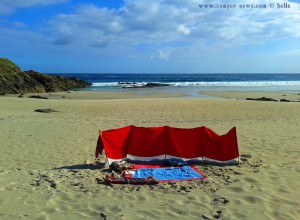 Mein Strandplatz am Traumstrand Praia de Santa Comba – Spain