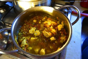 Chicken-Curry ist in Mache - Genua – Italy