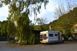 Parking at the Restaurant Pallanca at the SS20 - Val Roya - Trucco IM, Italien